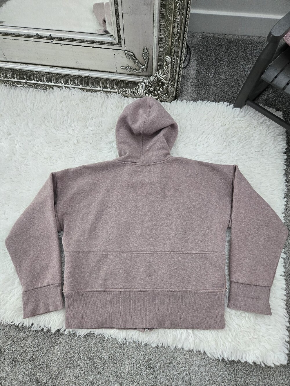 Adidas by Stella McCartney Ess Zip Hoodie. Organic Cotton Blend. Mauve. Size Med - Picture 6 of 10